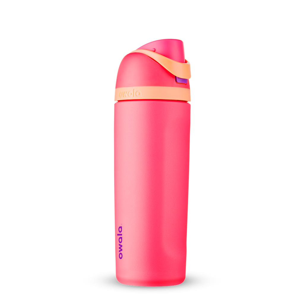 24oz Hyper Flamingo Stainless Steel Insulated Owala FreeSip Water Bottle